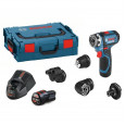 Akumuliatorinis gręžtuvas-suktuvas Bosch GSR 12V-15 FC set (4 sukimo priedai)